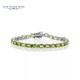 GEM STONE KING Bracelet Women's 925 Silver 12 Carat Green Peridot Bracelet Colorful Treasure 925 Silver Birthday Gift for Girlfriend 520 Gift