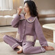 
Comfortable shirt for women, winter pure cotton long sleeves, autumn and winter warmth thin cotton air cotton mezzanine, women's warm home clothing MC15268 M (recommended 80-100 Jin [Jin equals 0.5 kg])