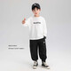 Zuoxi Boys T-shirt Long Sleeve Spring and Autumn 2026 New Children's Clothes Pure Cotton Boys Bottoming Clothes White 140