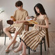 Little Love Song Chinesisches Valentinstag Geschenkpaar Pyjamas Männer Sommer reines Baumwoll kurzärmelige Mädchen Halthändler können Nachthemen zu Hause Kleidung außerhalb von LN12122 Frauen Rock XL Frauengröße 165-170, Gewicht 120-140 Jin [Jin gleich 0,5 kg]