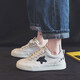 Yezhi women's shoes spring and summer white shoes ins trendy Korean version 2024 new canvas shoes women's versatile student running casual shoes H983 star canvas shoes [bee size 36]