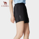 Camel (Camel) Sports Shorts Spring y Summer tejido de secado rápido y refrescante pantalones cortos de casualidad 724bay6002 Negro, L de mujeres L
