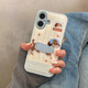 潮联秋冬刺绣腊肠狗适用于iphone16pro手机壳新款苹果15Pro/max卡通可爱高级感13全包14防摔男女款小众 皮质气垫-刺绣耳机腊肠狗 iPhone 16