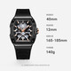 Bugatti (BONEST GATTI) watch birthday gift for boyfriend German mechanical watch fully automatic hollow luminous men's watch palm tree series BG9904-A2 cool black