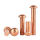 Creaby red copper semi-circle head solid rivet round cap solid rivet percussion type willow copper nail fastener collection red copper M2*6 500 pieces