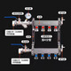 Liansu 304 stainless steel water distributor, floor heating water distributor, floor heating water distributor, large flow water distributor, 3-way, 4-way, 4-way, 5-way water distributor, heating exhaust valve, drain valve sleeve valve, floor heating, super large flow water distributor, 4-way, large diameter, fast heating