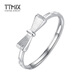 TTMIX platinum bow ring for women PT950 plain ring adjustable platinum wedding ring for girlfriend 1.7-1.9g