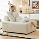 Blocs de construction, canapé-lit, lit rétractable décontracté pliable à deux usines, salon, petit appartement multifonction Sofa, 85 cm blanc off-blanc [chat à l'usure Scratching]