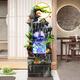 Yinqiang large rockery flowing water fountain ornaments floor-standing living room office feng shui wheel alpine circulation waterscape decoration 9923 small [height 108cm]