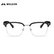 MOLSION Mosen glasses frame Xiao Zhan same eyebrow frame titanium glasses for men and women, degree of anti-blue light MJ6195 B15 silver bright black frame +0 yuan with 0-degree anti-blue light lens