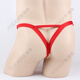 Ye Zimei sexy underwear men's transparent sexy underwear men's temptation thong triangle rear window low waist U protruding men's T-pants 403 one size red