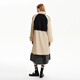 Gabardina de veromoda 2023 nuevo y cómodo empalme con tubo recto chaqueta de manga larga para mujeres livianas khaki-c13 160/80a/s