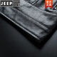 JEEP SPIRIT海宁皮夹克男皮衣外套男士春秋冬季新款潮流款机车衣服潮流上衣男 9923【黑色加厚】 加绒 L