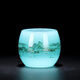 Jingdezhen high-end Qianli Jiangshan light luxury white jade glazed tea set Chinese-style household jade porcelain high-end simple glass tea cup Qianli Jiangshan master cup-white jade