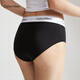 Calvin Klein Unterwäsche [Moderner Schwerkraftgürtel] Frauen CK High Taille Baumwollgezerrte sexy Bikini-Briefs Frauen QF6280 001-Space Black 1 m