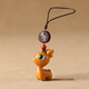 Jingyuan Pavilion jusqu'à Ping'an Santalwood Deer Keychain Car Pendant Couple Couple de téléphone mobile Chaîne suspendue Décoration Hanging Yilu [Ping'an] Barbie Sandalwood - Modèle de trèfle