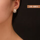 Idel cat's eye stone earrings for women 2025 new trendy earrings niche design high-end temperament earrings birthday gift Mercury Synthetic Cat's Eye Stone Earrings E1054