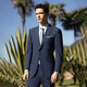 Vicutu [Little Blue West] Herrenanzug Wollgeschäft formeller Hochzeitsanzug Blazer Bräutigam Bester Mann Kleid schwarz 175b