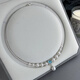 Yican Shijia Sapphire Light Luxury Imitation Pearl Necklace Female Niche Design Advanced Clavicle Chain 2025 New Hot Style Necklace Pearl Necklace