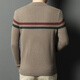 NOSSKISS luxury high-end brand men's pure wool sweater men's 2025 new half turtleneck trendy casual striped sweater Yunwa Gray M 170