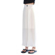 Yingwen Girls Wide Legs Sommer 2024 New Children's Neun-Pin Summer Mosquito Repellent Large Children's Ice Seidenröcke und Hosen 15098 Lila + 9889 Weißes Set 120 cm