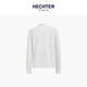 DANIEL HECHTER [Same Model in Shopping Mall] Men's Round Neck Pull-up Comfortable Long Sleeve T-Shirt LT12013 White M