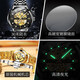 Olishi New Hollow Trend Estudiante Estudiante Mecánico Mecánico Totalmente Automático Hombres Menores Improdas Water Water Men's Watch Valentine's Day Regalo OLS-9901 Men-Black Steel Black Face