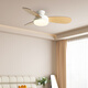 
Beacon Hui full spectrum eye protection electric fan chandelier children's room fan light 2025 new bedroom ceiling household ceiling fan light 36-inch 684A black wood leaf ceiling + light change remote control