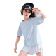 小猪彼特女童运动套装儿童2025新款夏季大童跑步网球服短袖短裤速干两件套 9922棉T白色+18426紫色短裤 170 cm