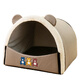 Hippidog kennel, universal for all seasons, removable and washable house-type small dog dog bed and cat kennel, closed winter warm pet kennel, Gray Bear M- (recommended weight within 10 Jin Jin is equal to 0.5 kg)