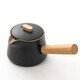 Qixuanyuan solid wood side handle black pottery teapot tea household urgent beard pot anti-scalding ceramic tea teapot teapot artifact