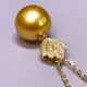 Mohs South Sea Gold Bead Pendant Seawater Pearl Necklace Full Round 18K Gold Diamond Shell Style Gold Beads Rich Gold Pendant 11-12mm