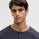 Lululemon丨Softstreme men's super loose long-sleeved henley shirt LM3EQMS night black S