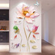 Yishujiayu 3D three-dimensional wall sticker self-adhesive bedroom living room entrance wall decoration sticker background wall sticker wallpaper lotus vase 728(YC9011) large