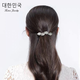 Small diamond-filled hairpin for the back of the head, elegant lady headwear, half-tied one-piece hairpin, Korean 5.9cm-bow purple diamond B00-208