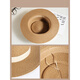 Meman flat top straw hat women's French straw woven top hat 2025 new summer large brim sun hat seaside vacation sun hat 2# concave top white-upgrade soft top [hat brim 8CM]