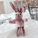 Schoolbag hanging chain women's clothing dead rabbit key chain female cute internet celebrity Korean version student schoolbag hanging bag hanging decoration couple small gift pink [love ball]