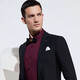 
Announcement bird wool suit (single top) double slit men's blazer EBB221230U black 46A