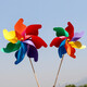 
Hi Walk Children's Windmill Toys Colorful Windmill Kindergarten Park Event Decoration Plastic Windmill 42CM Striped Wooden Pole Windmill
