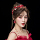 2023 New Bridal Headwear Wedding Red Wedding Dress Headband Set Korean Fairy Beauty Toast Clothing Accessories