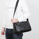 
KuQIDAISHU men's shoulder bag large capacity simple and fashionable cylindrical bag new style black large size 1391