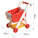 Xinge Shopping Cart Toy Children's Play House Storage Simulation Fun Trolley Toddler Simulation Supermarket Kitchen Shopping Vegetables and Fruits Large 26-piece Set 3-4 Years Old Girl Birthday Gift Red