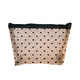 Zhiduosao ins style niche love mesh cosmetic bag for women portable small lipstick cosmetics toiletry bag storage bag medium triangle bag + small square bag 1 each 21*13*8+11.5*10.5*2CM