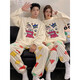 Mobeihai Crayon Shin-chan pajamas for a man and a woman couple autumn and winter flannel warm coral velvet thickened cartoon home clothes 3726# Male XL size recommended 125-155 Jin Jin equals 0.5 kg