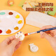 Deli 500 g weißer Tonstein Plastik Ton Set DIY Handgefertigte Keramik Skulptur Luftgetrocknet gebackener Plastikine + 12 Farb Gouache Pigment + Farbpalette Geburtstag Kindergeschenk