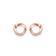 DL 1998 Fat Donglai same style 18K rose gold earrings Mobius earrings new light luxury Korean style earrings round female silver silver earrings rose gold