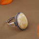 Potala Palace beeswax ring 925 silver ring for men and women Tibetan ethnic style egg face live ring adjustable beeswax ring