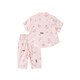 
Yingshi (YEEHOO) [same style in the mall] Yingshi children's home clothing suit for boys and girls Tiansi short-sleeved cardigan top trousers pajamas crystal powder YZJCJ12003A 110 cm