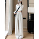 
Cotton-made velvet thickened slim and narrow version sports pants for women in autumn and winter new high-waist loose straight-leg casual pants for women. 844 black small person [30.5] S 85-100Jin [Jin equals 0.5 kg]