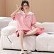 Langsha mère et fille habille parent-enfant pyjamas filles d'été à manches courtes en coton mince coton habitant petite fille étudiante SUPPORT LYP693 M Femmes 150-160cm / 80-98jin [Jin est égal à 0,5 kg]